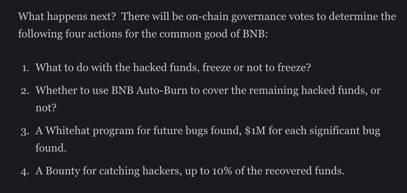 BNBChain将就四项行动启动链上治理投票