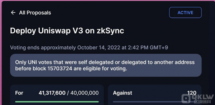 在zkSync上部署Uniswap V3的提案获得通过