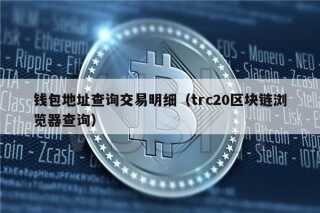 钱包地址查询交易明细（trc20区块链浏览器查询）