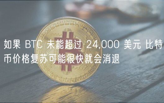 如果 BTC 未能超过 24,000 美元 比特币价格复苏可能很快就会消退