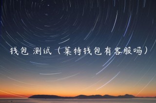 钱包 测试（莱特钱包有客服吗）