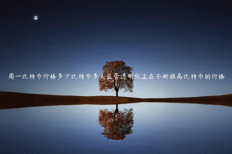 周一比特币价格多少比特币多头监管透明化正在不断推高比特币的价格-第1张图片-欧意下载