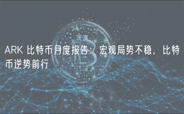 ARK 比特币月度报告：宏观局势不稳，比特币逆势前行