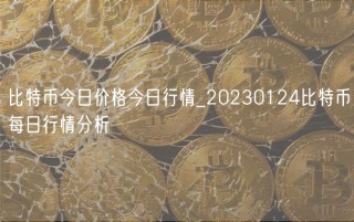 比特币今日价格今日行情_20230124比特币每日行情分析