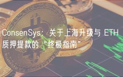 ConsnSys：关于上海升级与 TH 质押提款的“终极指南”