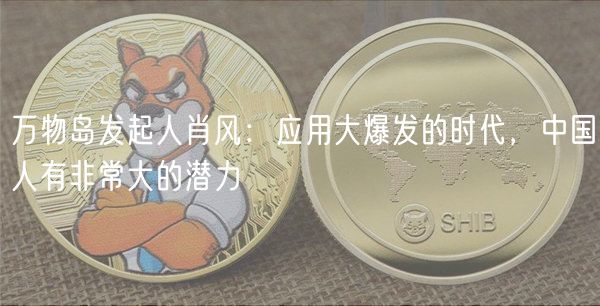 万物岛发起人肖风：应用大爆发的时代，中国人有非常大的潜力