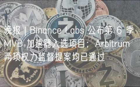 晚报 | Binanc Labs 公布第 6 季 MVB 加速器入选项目；Arbitrum 两项权力监督提案均已通过