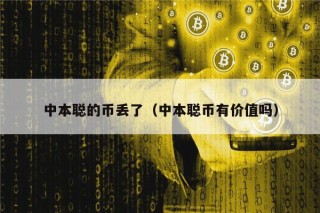 中本聪的币丢了（中本聪币有价值吗）