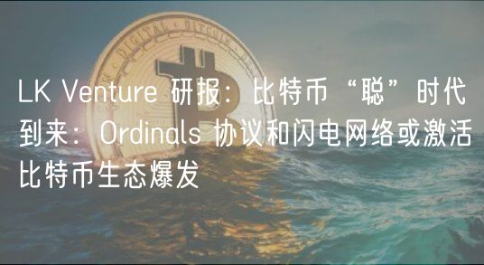 LK Vntur 研报：比特币“聪”时代到来：Ordinals 协议和闪电网络或激活比特币生态爆发