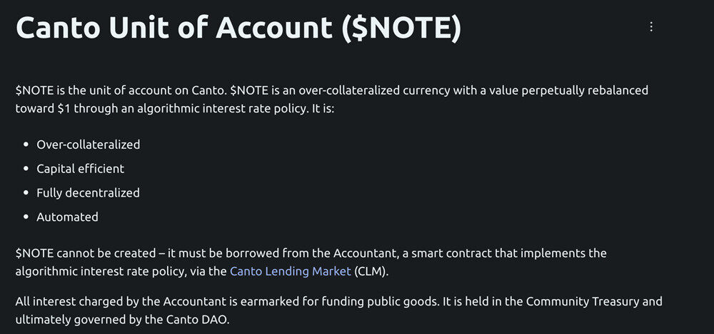 新公链CANTO生态 完全去中心化 免费DB 算稳币NOTB等-第6张图片-欧意下载
