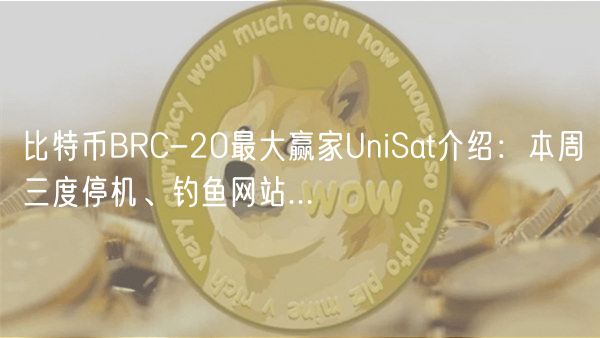 比特币BRC-20最大赢家UniSat介绍：本周三度停机、钓鱼网站...