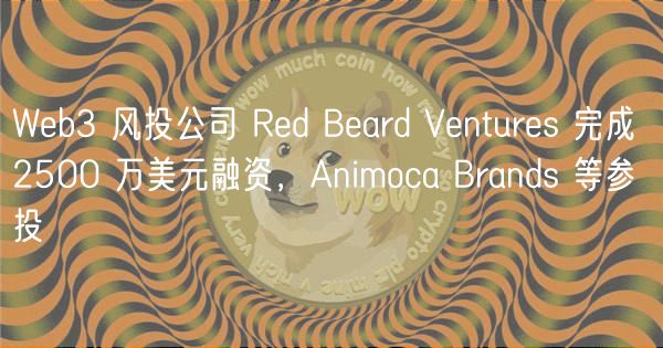 Wb3 风投公司 Rd Bard Vnturs 完成 2500 万美元融资，Animoca Brands 等参投